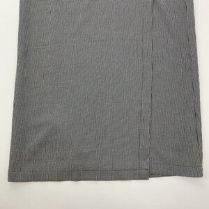 90s Chico's Design Maxi Skirt Gingham Check Career Casual Black White Size 28/30